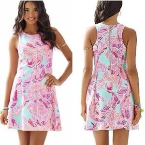 Lilly Pulitzer love birds cove fit and flare dress - Size M